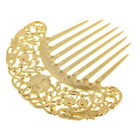 Antique Filigree Flower Hair Side Comb Cabochon Hair Pin Clip Barrette Blanks