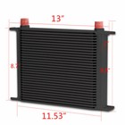 30 Row 10an Universal Aluminum Transmission Engine Oil Cooler   7  Electric Fan