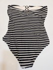 Michael Michael Kors Women s 181938 One-piece Striped Bandeau Swimsuit Size 12