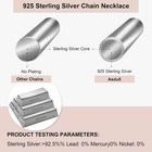 925 Sterling Silver Box Chain 2 3 4 5mm Necklace For Men Link 20 