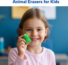 Animal Erasers For Kids  35 Pcs  Pencil Erasers Bulk  Cute Puzzle Erasers  Easte