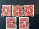 Us Scott   J61-65           Postage Due      2024 Scott Catalogue Value   150 00