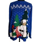 Ugly Christmas Sweater Xl Drunk Snowman Novelty Unisex Funny Sequined Festive 