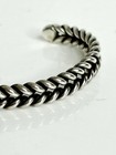 Vintage Navajo Sterling Silver Twisted Double Rope Cable Cuff Bracelet