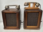 Antique Wwi Western Electric Field Phone Intercom Pair Untested Military Trench