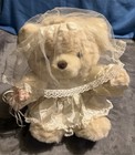 Vintage Teddy Precious Collectible Bride Bear Wedding Dress Veil Plush Dan Dee