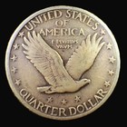 1925 Standing Liberty Quarter - 25c - 90  Silver - Free Shipping 