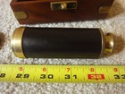 Vintage Small Brass And Leather Nautical Spyglass  Monocular Telescope 