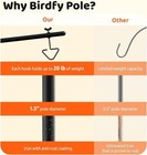 Birdfly Bird Feeder Pole With Smart Solar Camera  Anti Squirrel  Heavy Duty 108 