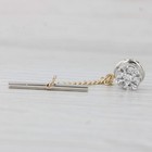 0 25ctw Diamond Cluster Tie Tac Pin 14k White Gold Push Back W  Chain