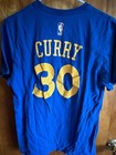 Adidas Stephen Curry  30 T Shirt Men   s Sz M Golden State Warriors Nba Blue
