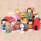 Peanuts Charlie Brown Snoopy   Friends Playset 12 Figures Cake Topper Toy Set
