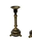 Vintage Pair Of Solid Brass Candle Stick Holder   6 75 Tall   Lot Of 2