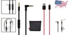 Aux Audio And Charger Cable Set For Beats - Built-in Microphone  Stylish Black