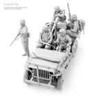 1 35 Resin Figure Model 5 Us Soldiers In Ww Ii  no Car unassembled Unpainted