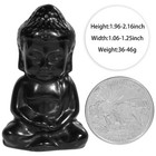 Nupuyai Hand-carved Buddha Statue Crystal Stone Decor For Home Office  1 9 In   