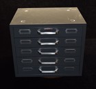 Vintage Metal Neumade 5x Drawer Photography Slide Cabinet Organizer Art Storage