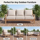Outdoor Deep Seat Cushion Set 24x24x6in Patio Furniture Cushions Water Resistant