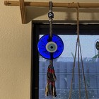 Large Evil Eye 5    Blue Glass Bead Pendant Charm Turkish Amulet Talisman Nazar
