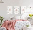 3pcs Pink Ballet Bunny Nursery Wall Art Cute Rabbit Painting Picture Wall Dec   