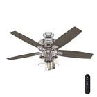 Bennett 52 In  Led Indoor Brushed Nickel Ceiling Fan With 3-light Kit And Handhe