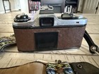 Vintage Asahi Pentax Me 35mm Camera Brown   Ozunon Zoom Lens   Focal Flash