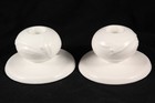 Vintage Art Deco Roseville Pottery Velmoss Ii Candle Holders Candlesticks Ivory