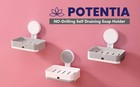 Adhesive Soap Holder Container Dish Shower Wall Mounted