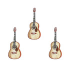 Guitar Patches  3-pack  Musical Embroidered Iron On Patch Applique