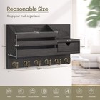 Key And Holder For Wall  Organizer Wall Mount With 6 Hooks And Storage Drawer   