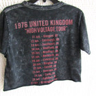 Acdc Band Tour Date Tee 1976 United Kingdom Reprint High Voltage Tour Cutoff S