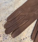 New  Vintage Women Size L 8 Brown Soft Suede 12  Long Formal Gloves