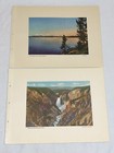Yellowstone National Park Vintage Lot Linen Photograph Daisy Geyser Oblong Falls
