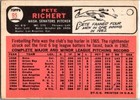 1966 -pete Richert- Topps Autograph signed auto Baseball Card  95 Senators