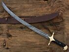 Hand Forged Damascus Steel Arabian Sword  Handmade Persian Sword  Pirate Sword 