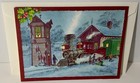 Vintage Christmas Originals Card Unused At The Train Station Artist Decker