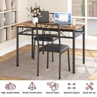 5 Piece Wooden Dining Table Set With 4 Chairs Kitchen Room Breakfast Furniture