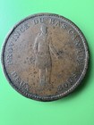 Trade Bank Token One Penny Coin 1837 Concordia Salus Deux Province Du Bas Canada