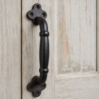 Large Door Handle  Cast Iron Vintage Farmhouse Pull Hardware  9 3 