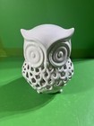 Vintage White Ceramic Light Up Owl Lamp Light