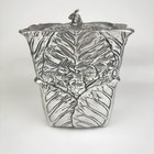 Vintage Arthur Court Bunny Rabbit Cabbage Leaf Aluminum Ice Bucket   Cookie Jar