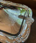 Oneida Ornate Silver Plate Oblong Covered Casserole Serving Dish W  Glass Liner
