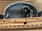 Western Cowboy Antique Engraved Initial M Rope Edge Oval Belt Buckle