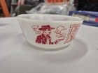 1950s Hazel Atlas Wyatt Earp Us Marshal Milk Glass Bowl - Great Condition