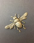 34243         Victorian Brass Oxidized X-large Bee Jewelry Finding