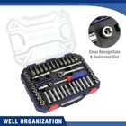 Workpro 70-piece Socket Set 1 4  Drive Socket Set With Quick-release Ratchet
