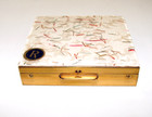 Vintage Lucite Top Confetti 50 s Pill Rx Travel Case Box Metal