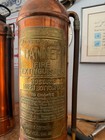 Vintage   Banner Fire Extinguisher Copper   Brass Antique Fireman Empty