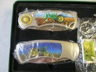 The American Farmer John Deere Tractor Pocket Knife Set   Key Chain