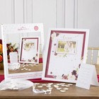 Burgundy   Blush Floral Guest Book Alternative With 75 Wood Hearts